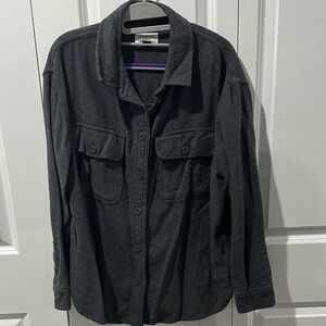 American Eagle Grey Button-Up Jacket